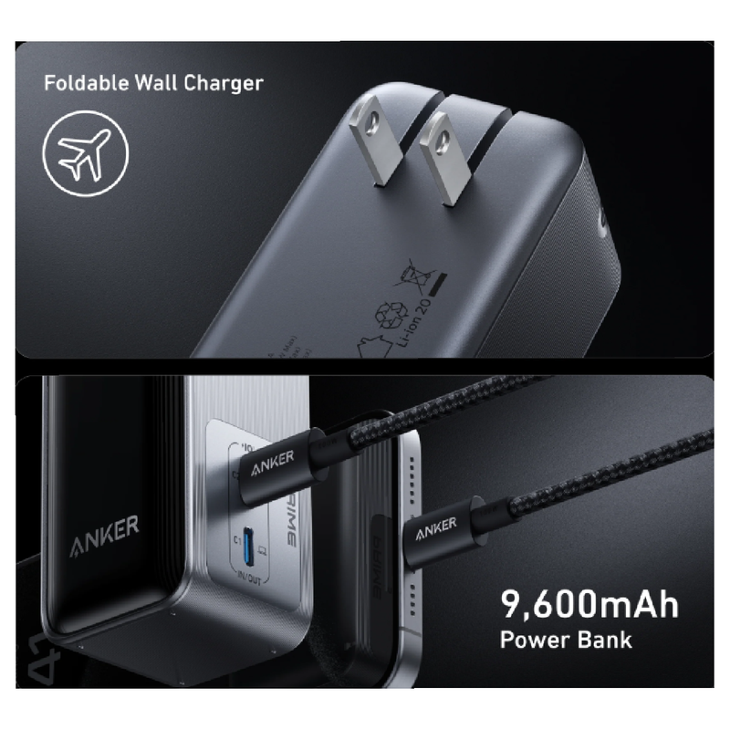 Anker Prime Ultra-Fast Charging Power Bank 9600mAh 65w - Gray