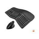 Meetion Director C Wireless Ergonomic Keyboard & Mouse Combo - Black