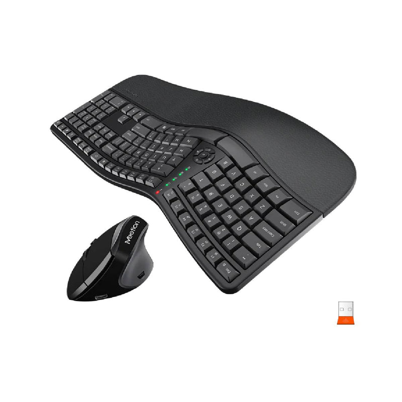 Meetion Director C Wireless Ergonomic Keyboard & Mouse Combo -Black