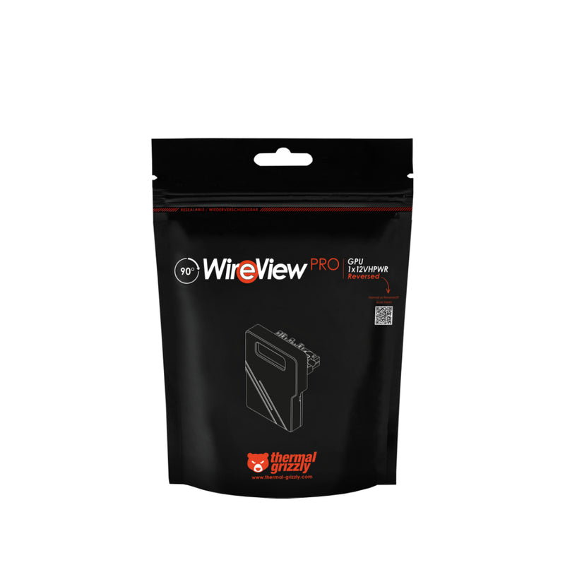 Thermal Grizzly 90° WireView GPU Pro 1x12 VHPWR  Reversed - Black