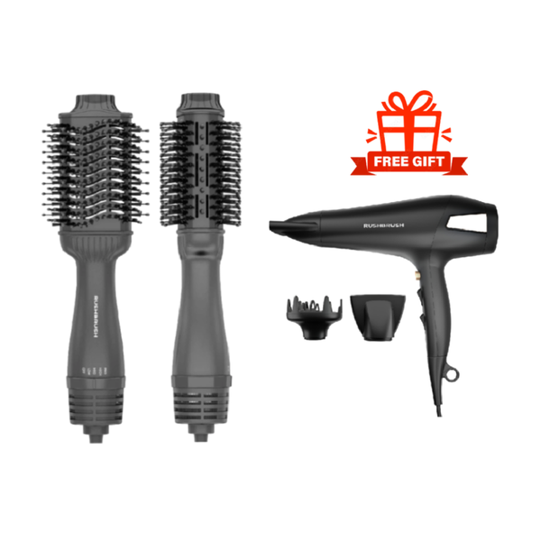 Rush Brush V3 Pro Hair Straightener, 1400W , 3 Speed Settings, 4 Temperature + Rush Brush D2 Pro Gift🎁