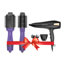 Rush Brush V3 Pro Hair Straightener, 1400W , 3 Speed Settings, 4 Temperature + Rush Brush D2 Pro 2500W Hair Dryer