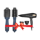 Rush Brush V3 Pro Hair Straightener, 1400W , 3 Speed Settings, 4 Temperature + Rush Brush D2 Pro 2500W Hair Dryer