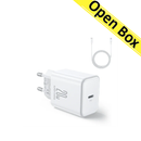 Joyroom Flash Series EU 20W PD Single Port Charger with Cable, 1 Meter Length - White