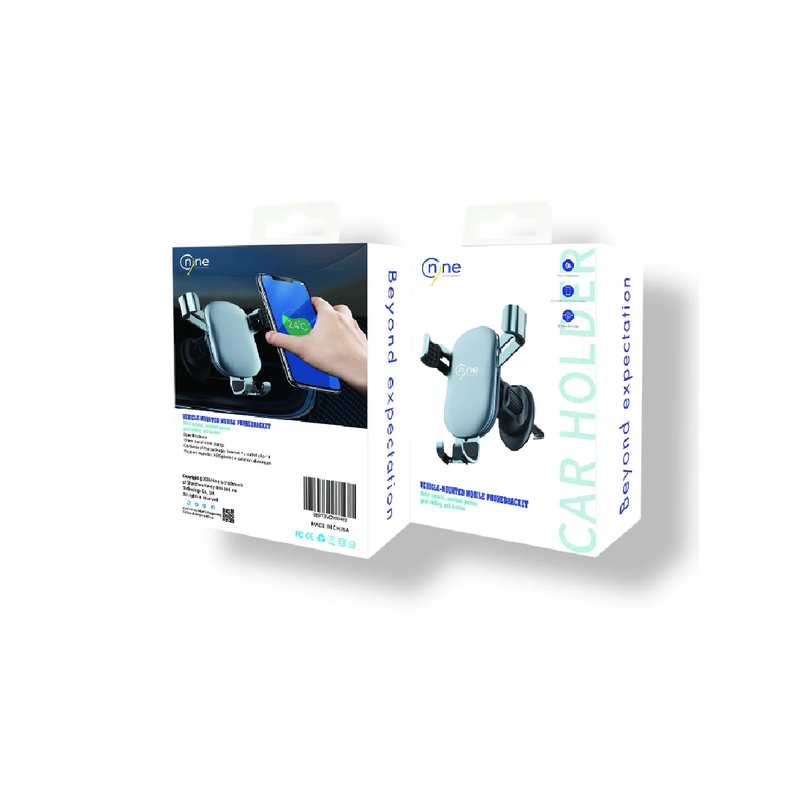 Nine Vehicle Mounted Mobile Phone Bracket with Metal - Gray