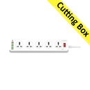 Ldnio Power Strip 10 Power Socket 6 USB 30W - White