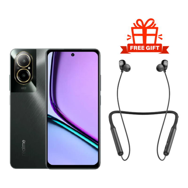 Realme C67, 256GB, 8GB RAM, Dual SIM, 4G LTE - Black Rock + Anker Soundcore Life U2i Wireless Neckband Earphones Gift🎁