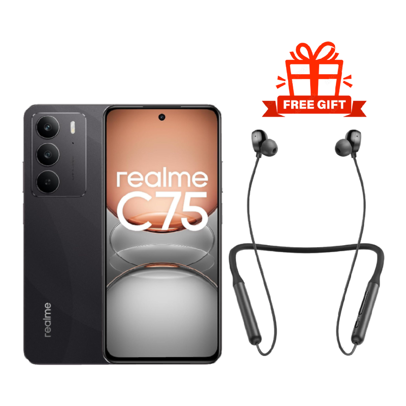 Realme C75 256GB, 8GB RAM, Dual SIM, 4G LTE + Anker Soundcore Life U2i Wireless Neckband Earphones Gift🎁
