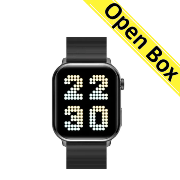 Imilab Smart Watch W02 Bluetooth Calling, 1.85" TFT Screen, 24h Bio Tracker - Black + Black magnetic strap + Blue Fluoroelastomer Strap