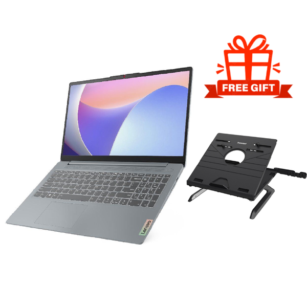  لينوفو آيديا باد سليم 3 لاب توب 15IRU8 82X700EQED، معالج إنتل كور i3 1315U، قرص SSD سعة 512 جيجابايت، ذاكرة وصول عشوائي (RAM) سعة 8 جيجابايت، إنتل فائق الدقة، نظام تشغيل فري دوس - رمادي قطبي