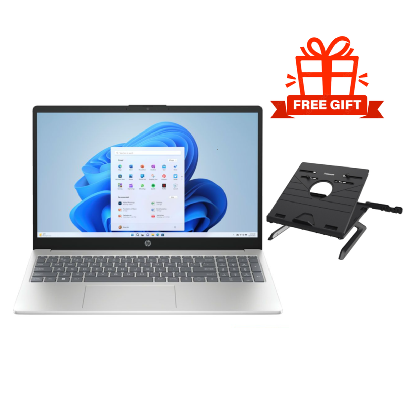 إتش بي 15-fd0069ne A12PSEA لاب توب، معالج إنتل كور i5-1334U، سعة 512 جيجابايت، ذاكرة وصول عشوائي (RAM) سعة 16 جيجابايت، معالج رسومات إنتل آيريس إكس إي، نظام التشغيل ويندوز 11 - فضي