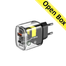 Porodo Dual Output Transparent Quick Charger PD 20W + QC 18W EU - Black