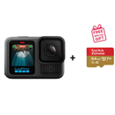 جو برو هيرو 13 كاميرا الحركة - تثبيت فيديو هايبر سمووث CPSS1 - أسود + بطاقة بطاقة ذاكرة سانديسك إكستريم سعة 64 جيجابايت 🎁