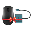 لينوفو 400 ماوس لاسلكي + محول Onten 2 في 1 من USB-C إلى HDMI بدقة 4K