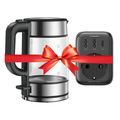 Xiaomi Electric Glass Kettle 1.7L, 2200W Power LED Light Display + UGREEN Outlet Extender 30W 4-in-1