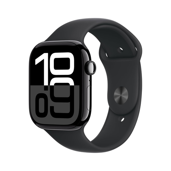 Apple Watch Series 10, 46mm, AI, OLED, SB, M/L, IP6X, GPS - Jet Black