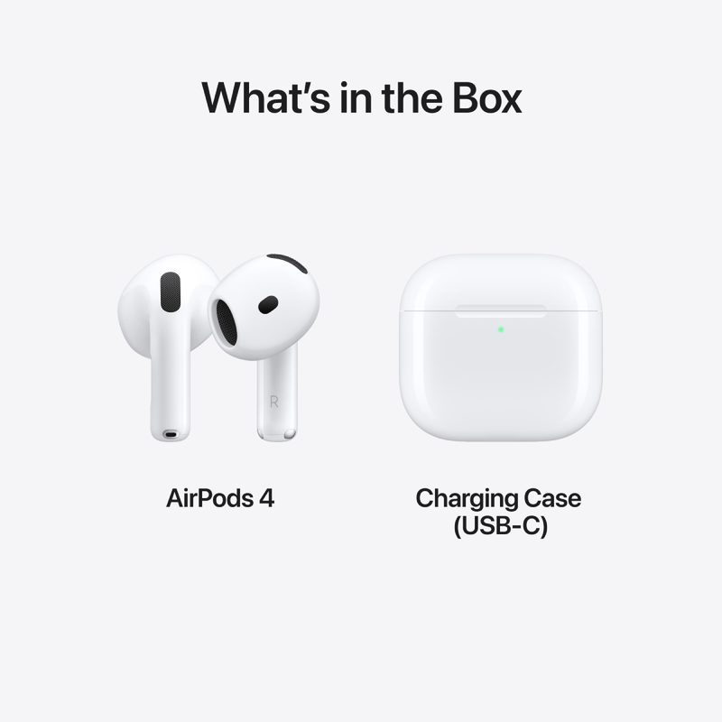 Apple AirPods 4 (Active Noise Cancellation) Up to 30 hours of listening - White