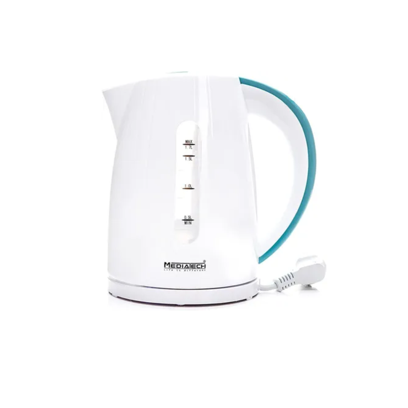 MediaTech Kettle, 1.7 Liters, 2200W - White - Mt-K199