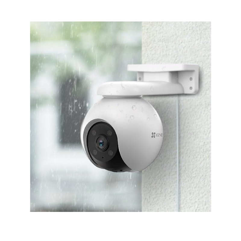 EZVIZ CB8 2K Battery-Powered Smart Home Camera – Wireless Outdoor Security | White & Black