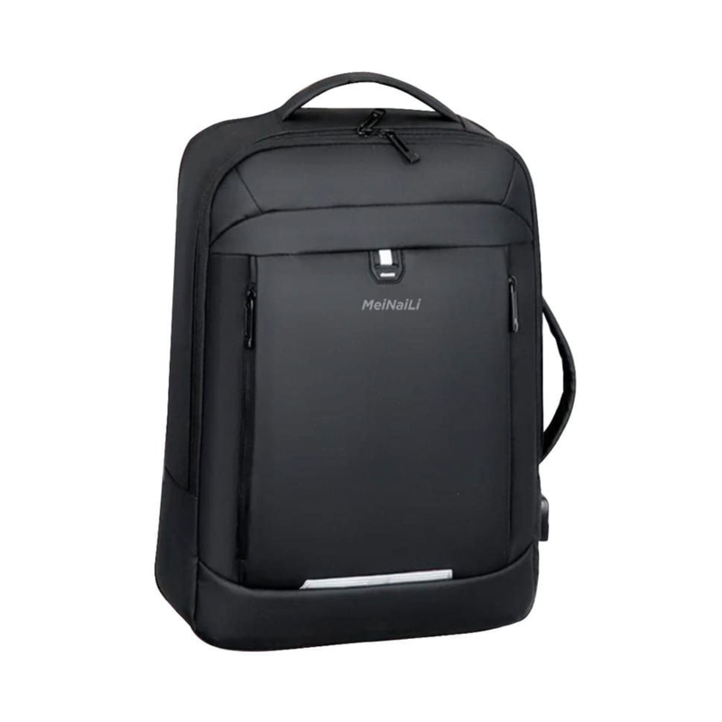 Meinaili 15.6 Inch Business Laptop Backpack AT-8 Waterproof Notebook USB Charging - Black