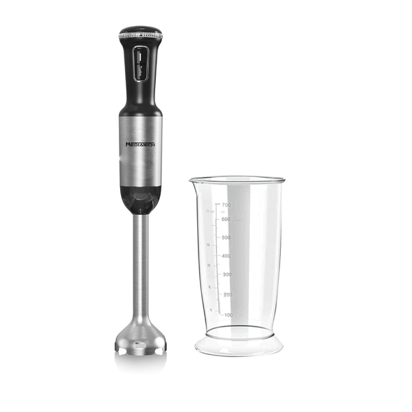 MediaTech Hand Blender, 700 ml, 1200 Watt, Black/Silver - MT-HB1200