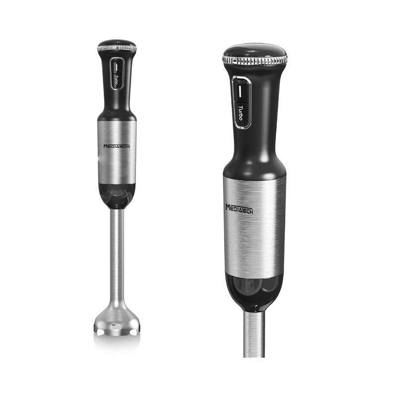 MediaTech Hand Blender, 700 ml, 1200 Watt, Black/Silver - MT-HB1200