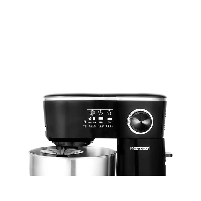 MediaTech Stand Mixer 1200w-5.5L (MT-STM502) - Black/Silver