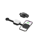 Nine 3-in-1 Foldable Wireless Charger 15W - Black