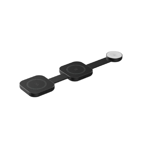 Nine 3-in-1 Foldable Wireless Charger 15W - Black