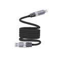 Nine 4 in one Magnetic Cable USB To Lightning 1m - Black