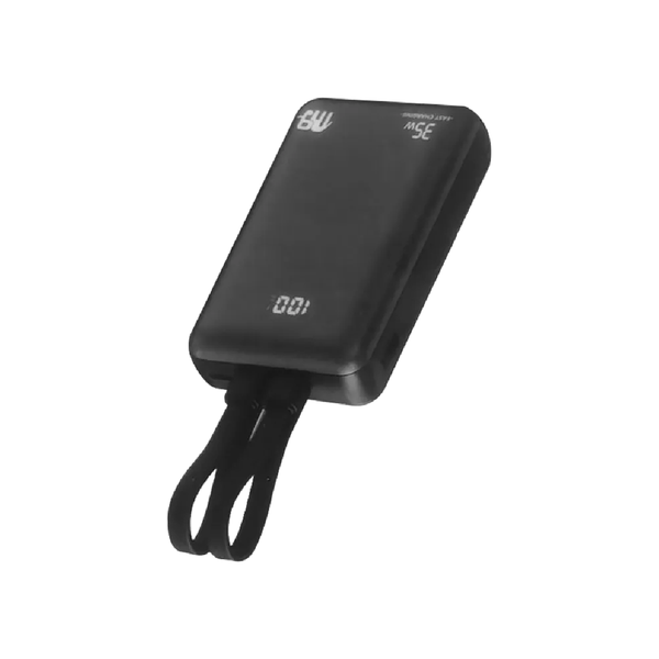 Nine Duo-PowerBank 35W Built-in two line, 10000mAh - Black