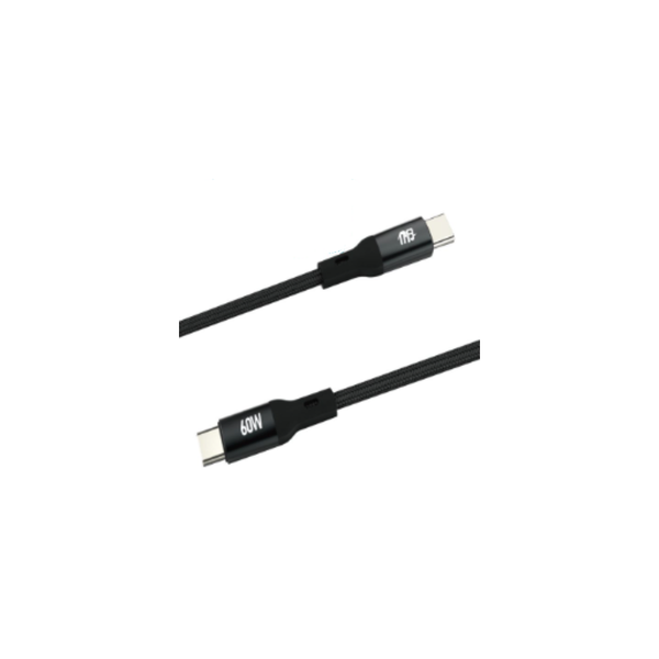 Nine DuoLink 60W Type-C To Type-C Cable 1m - Black