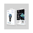 ناين سوبر شاحن سيارة ثنائي المنفذ باور فاست 40 واط - فضي