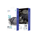 ناين 3 أمبير سوبر سونيك كابل شحن سريع ،18 وات، من يو اس بي إلى تايب-سي 1متر - أسود