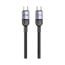 ناين ألترا ستارلينك كابل شحن سريع 60 وات من تايب-سي الي تايب-سي 1متر - أسود