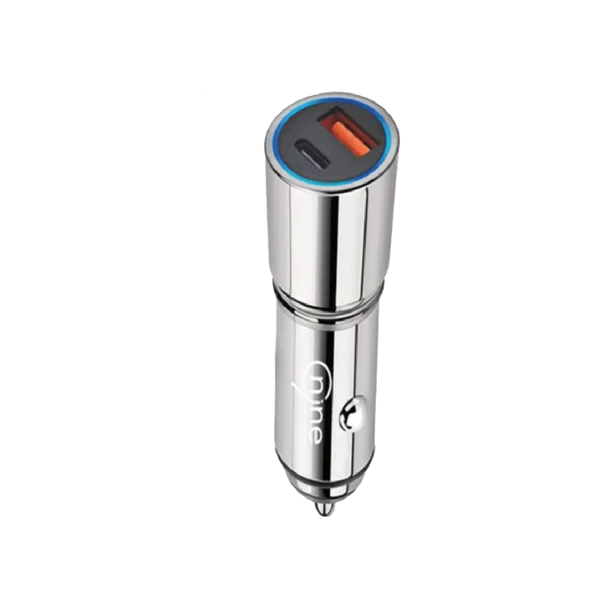 Nine Super Dual Port 56 Fast Car Charger 52W - Silver