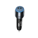 ناين سوبر شاحن سيارة ثنائي المنفذ باور فاست 40 واط - فضي