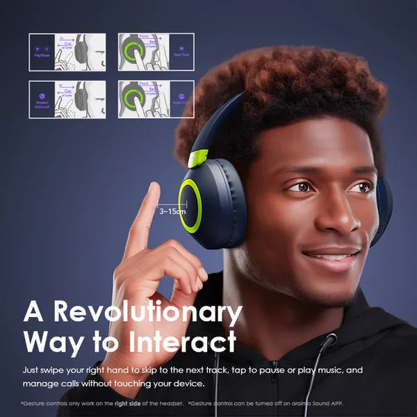 Oraimo BoomPop2S ENC Over-Ear Wireless Headphones - OHP-610s - Nebule Blue