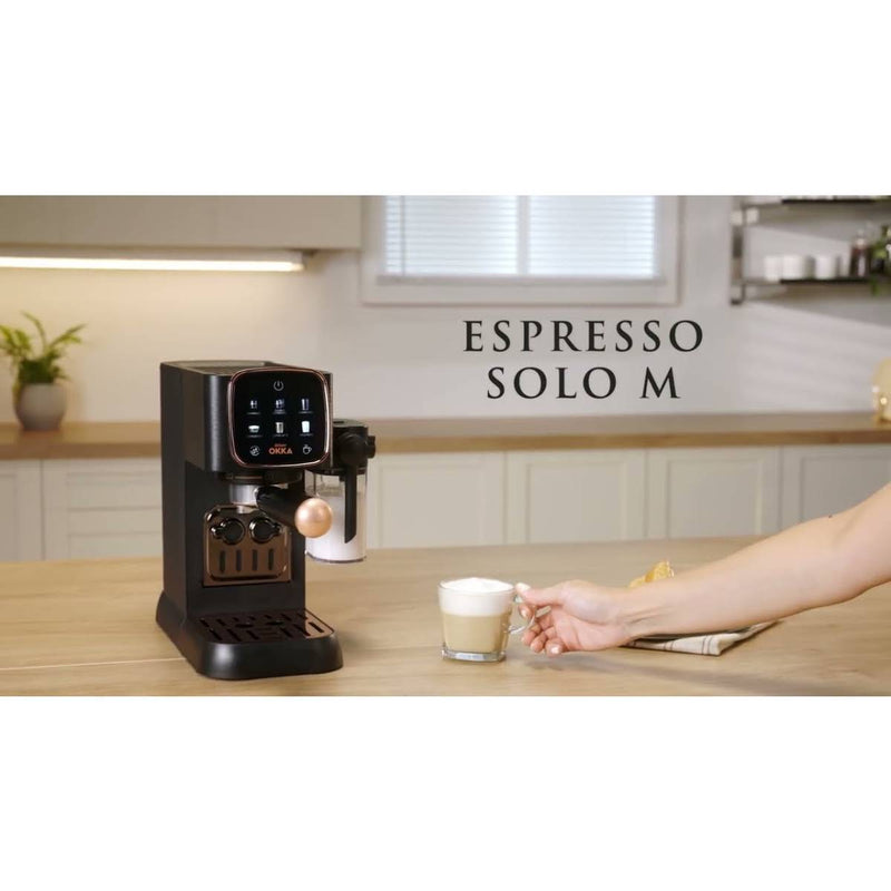 Arzum OKKA Espresso Solo M - ماكينة قهوة نصف أوتوماتيكية - 6 مشروبات - 3 سنون - OK0032-04 - نحاسي