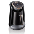 Okka Arzum Minio OK004-N Turkish Coffee Machine | 4-Cup Capacity | Black & Red Design | 480W Power | Anti-Overflow System
