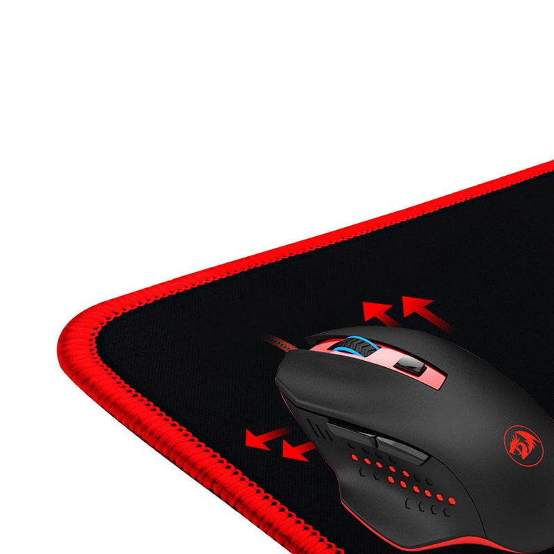 Redragon P003 Suzaku Huge Gaming Mouse Pad Mat with  Silky Smooth, Non-Slip Backing, Waterproof Surface - Red/Black