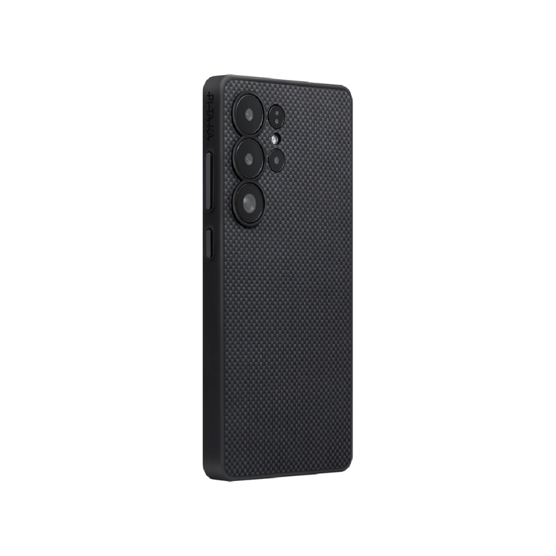 جراب PITAKA Pin Button لهاتف Galaxy S25 Ultra سادة - PBS2501U - أسود/رمادي