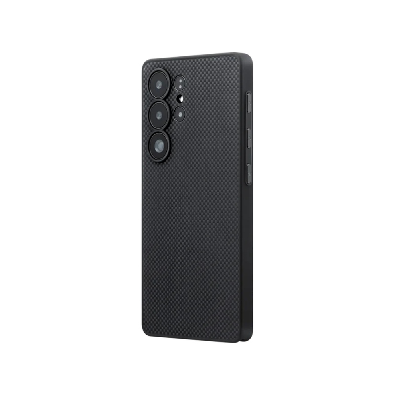 جراب PITAKA Pin Button لهاتف Galaxy S25 Ultra سادة - PBS2501U - أسود/رمادي