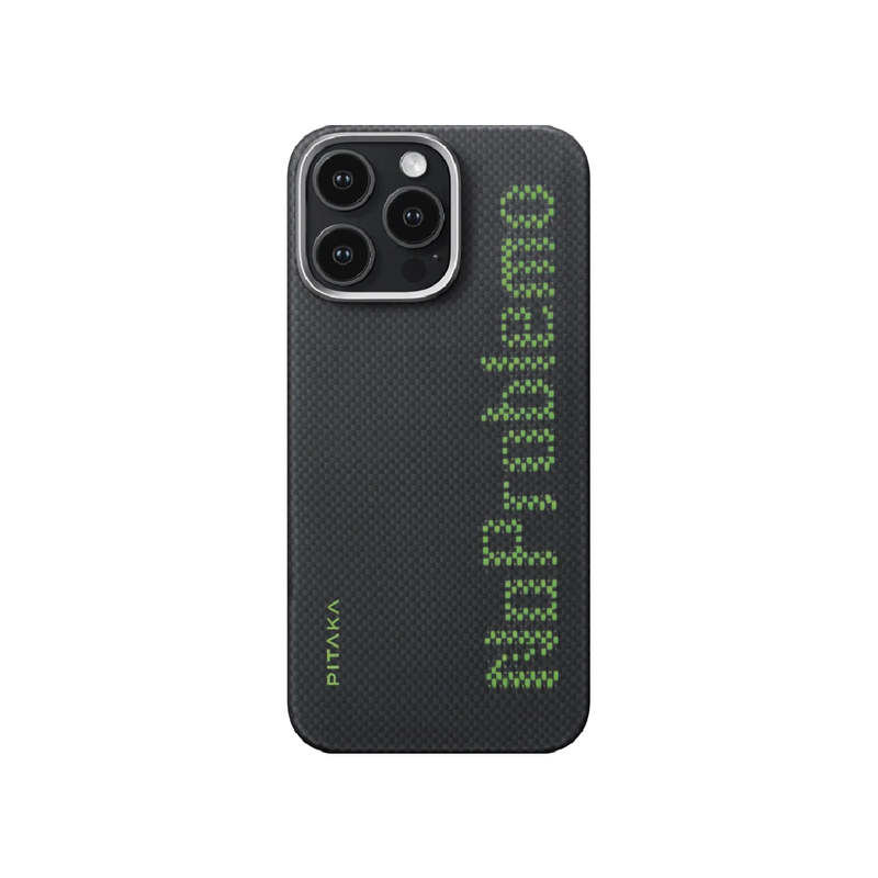 PITAKA Tactile Woven Case iPhone 16 Pro Max - No Problemo - Black