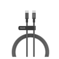 Philips  DLC7030C/00 240W USB-C to USB-C Braided Charging Cable 1M - Black