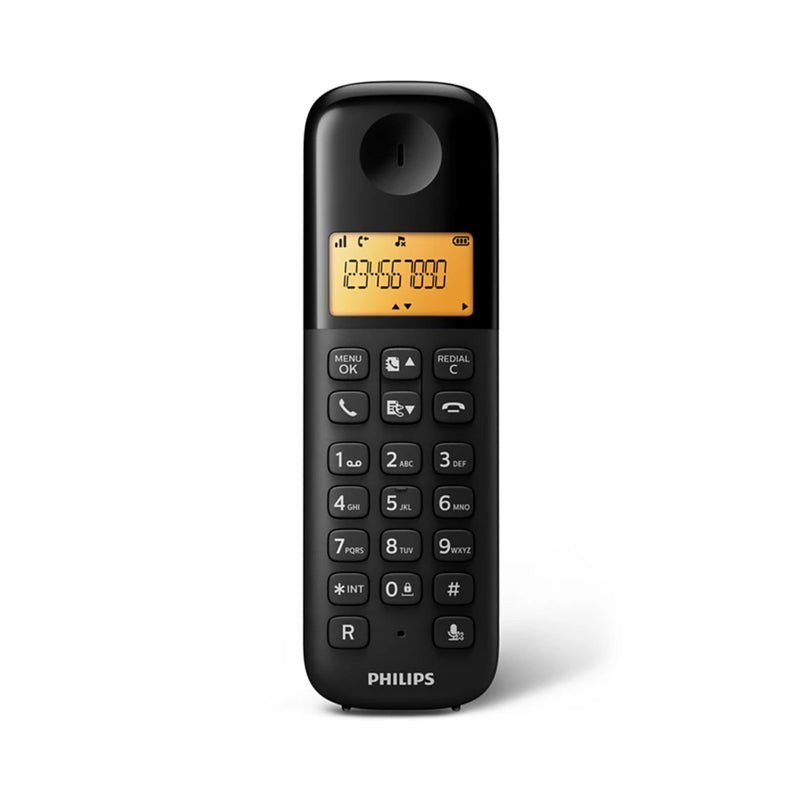 Philips D1601B/63 Cordless Telephone - Black