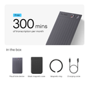 Plaud Note Record, Transcribe, Summarize - Black