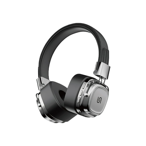 Porodo Soundtec Vintage Wireless ENC Headphone 350mAh, BT V5.3 EDR, 13H Playtime black 