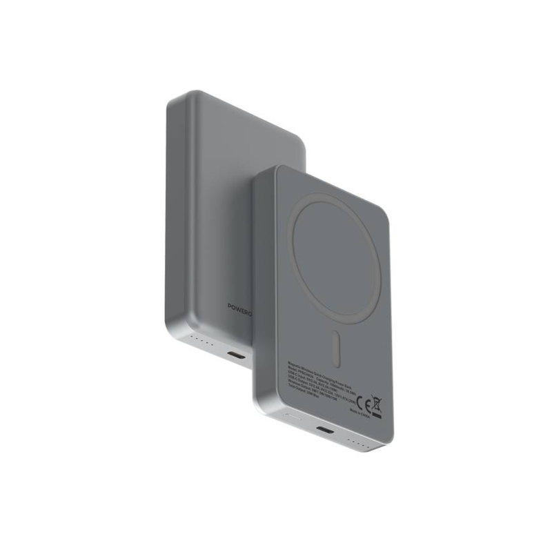 Powerology 10000mAh MagSafe Aluminum Power Bank - Dark Gray