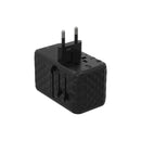 Powerology Universal Adapter 140W X2 Type C port and X2 USB A 15W port - Black